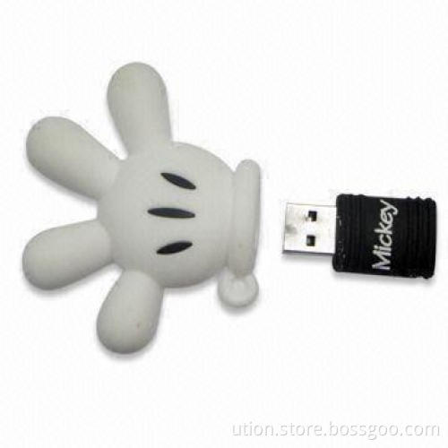 USB Flash Memory in Magic Glove Design, 1 to 32GB Capacity, Supports USB2.0 Interface, Free Logo
